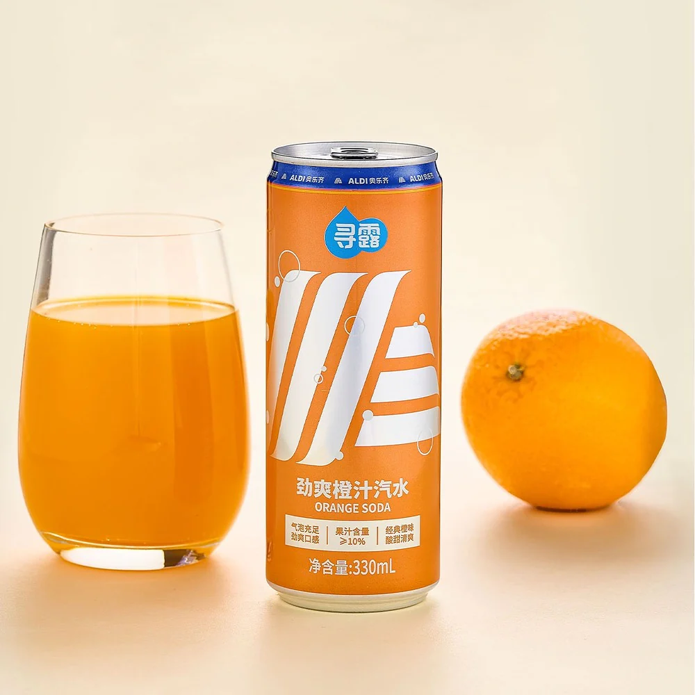 Xunlu Sparkling Orange Juice Soda Original 330ml (Pack of 6) – Limited Import - Image 2