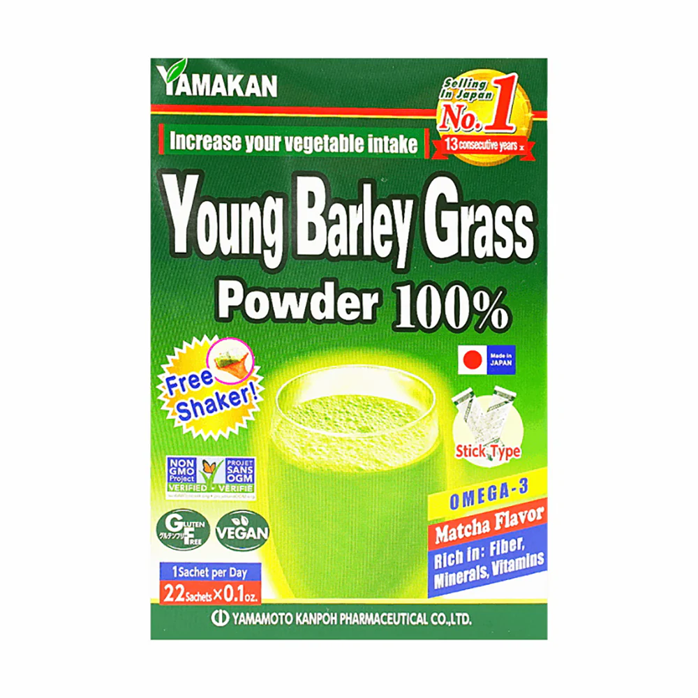 Yamamoto Kanpo Young Barley Grass Powder - 3g x 22 Sachets (66g) - Image 3