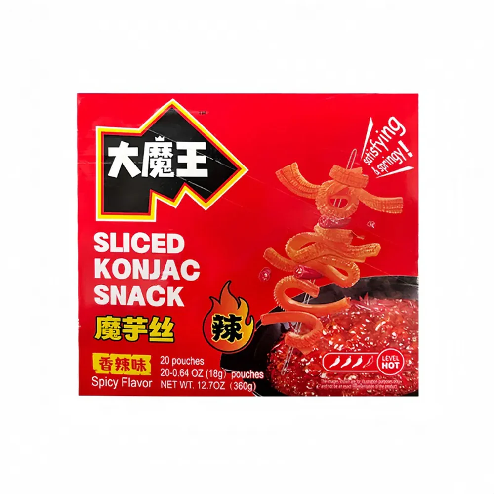 Yanjin Shop Da Mowang Spicy Sliced Konjac Snack 360g - Chewy Konjac Strips