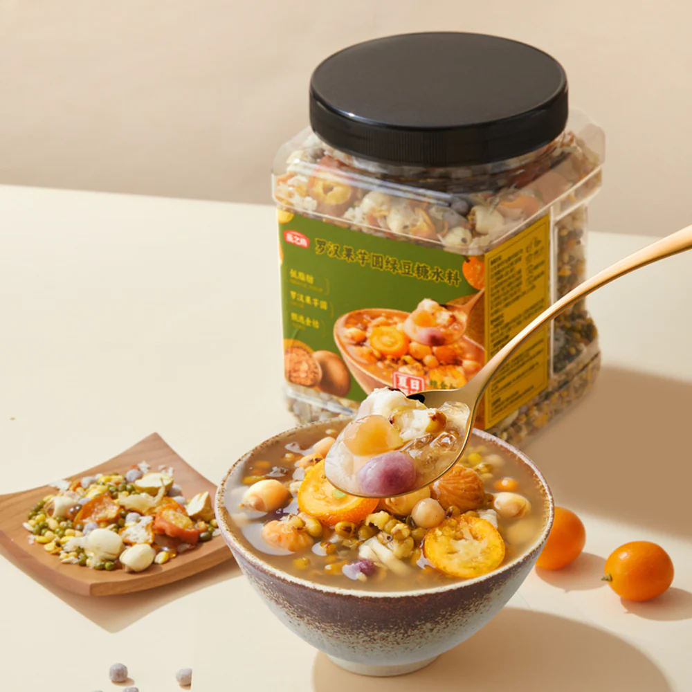 Yanzhifang Luo Han Guo, Taro Ball & Mung Bean Sweet Soup Mix 1.2kg – Chinese Herbal Dessert Base - Image 3