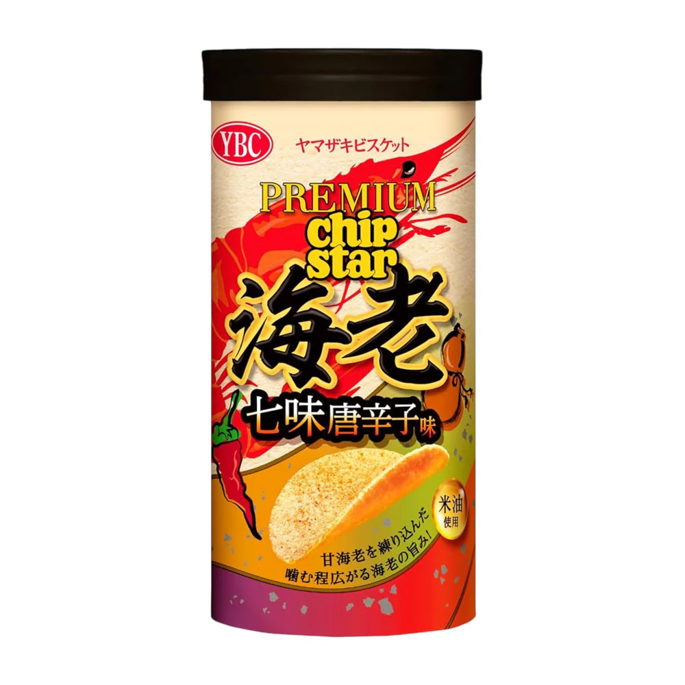 YBC Chip Star Shrimp and Shichimi Chili Chips - 45g