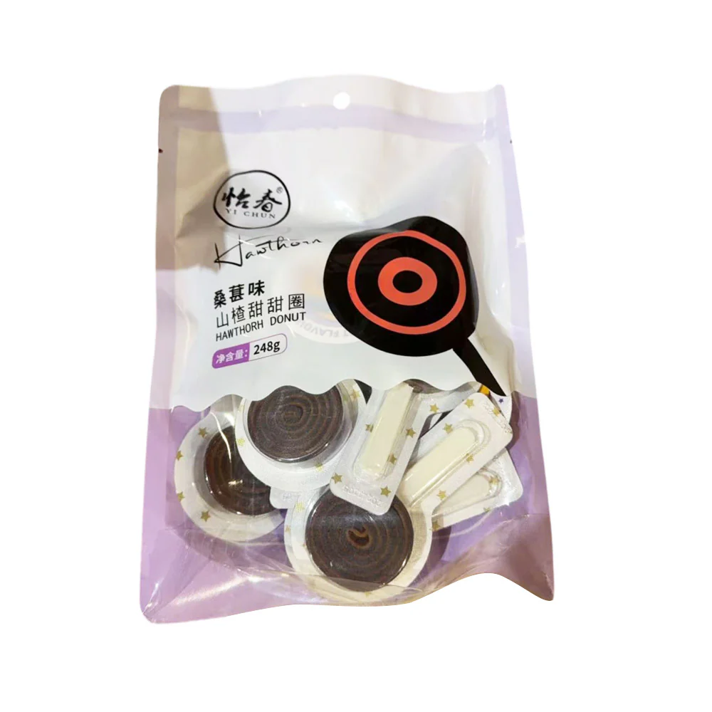Yi Chun Hawthorn Donut Rings – Mulberry Flavor 248g - Hawthorn Jelly Rings