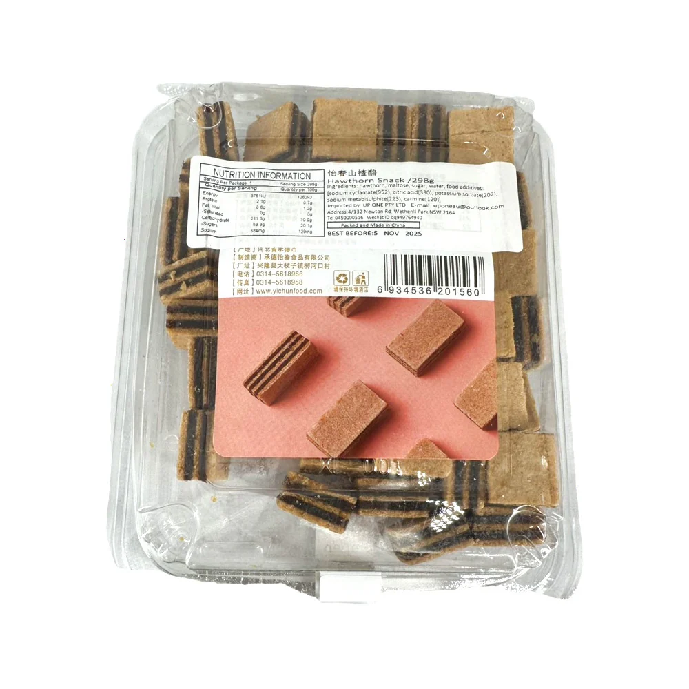 Yi Chun Hawthorn Paste Bars 298g - Traditional Fruit Candy - Image 2