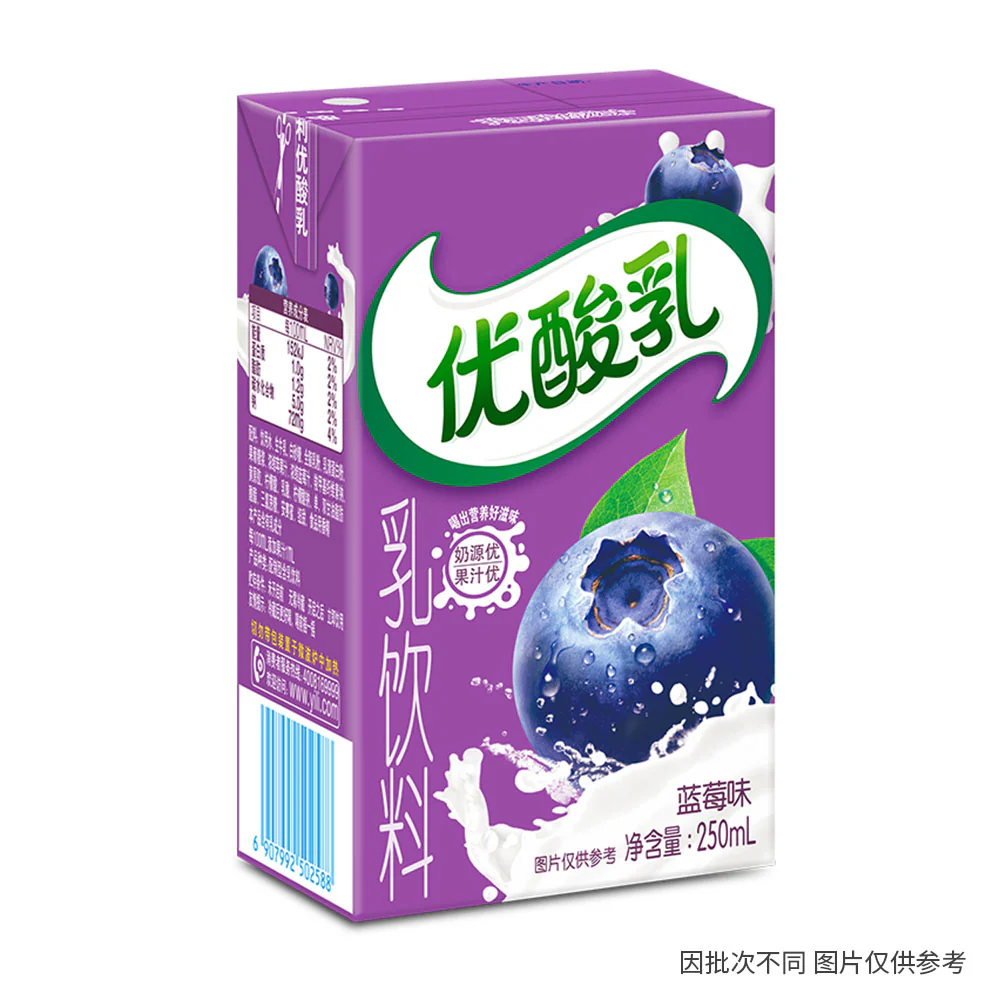 Yili Blueberry Flavored Yogurt Drink - 250ml x 24 - Image 2