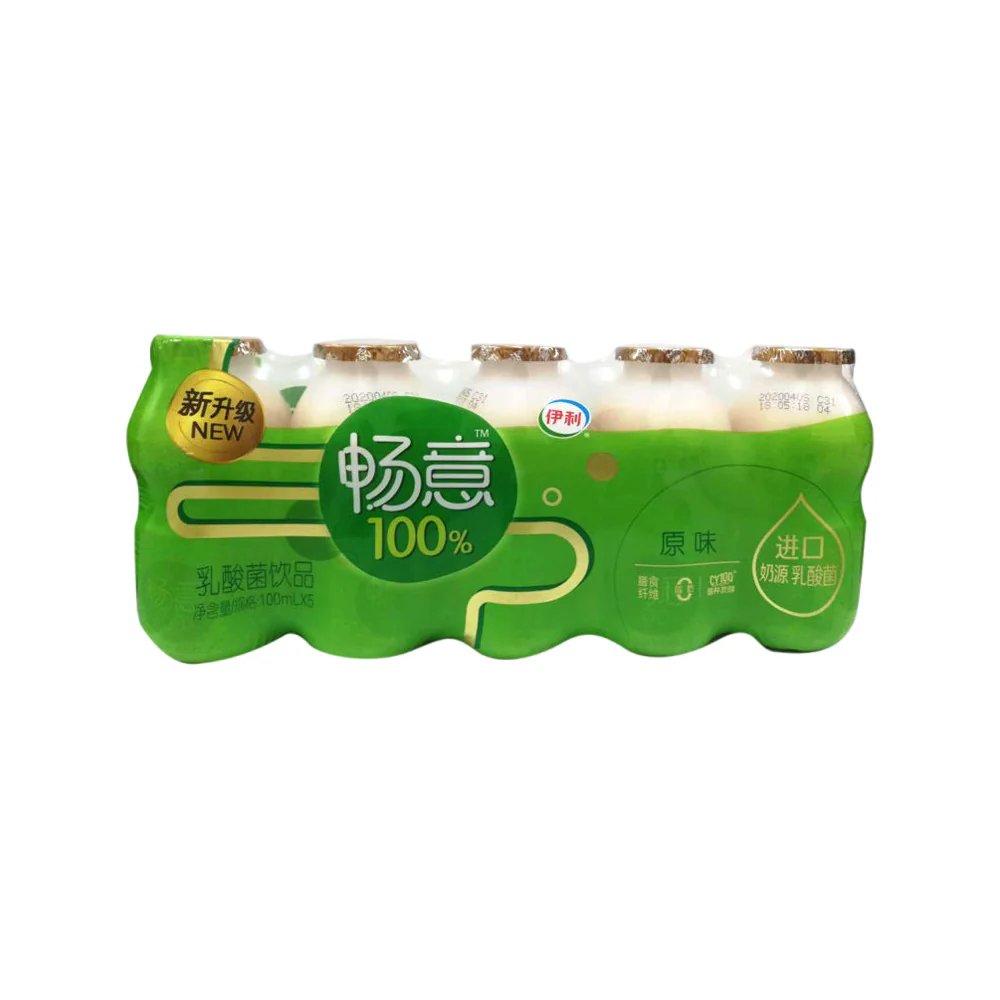 Yili Changyi 100% Lactic Acid Bacteria Drink, Original 100ml x 5 - Probiotic Cultured Milk Drink