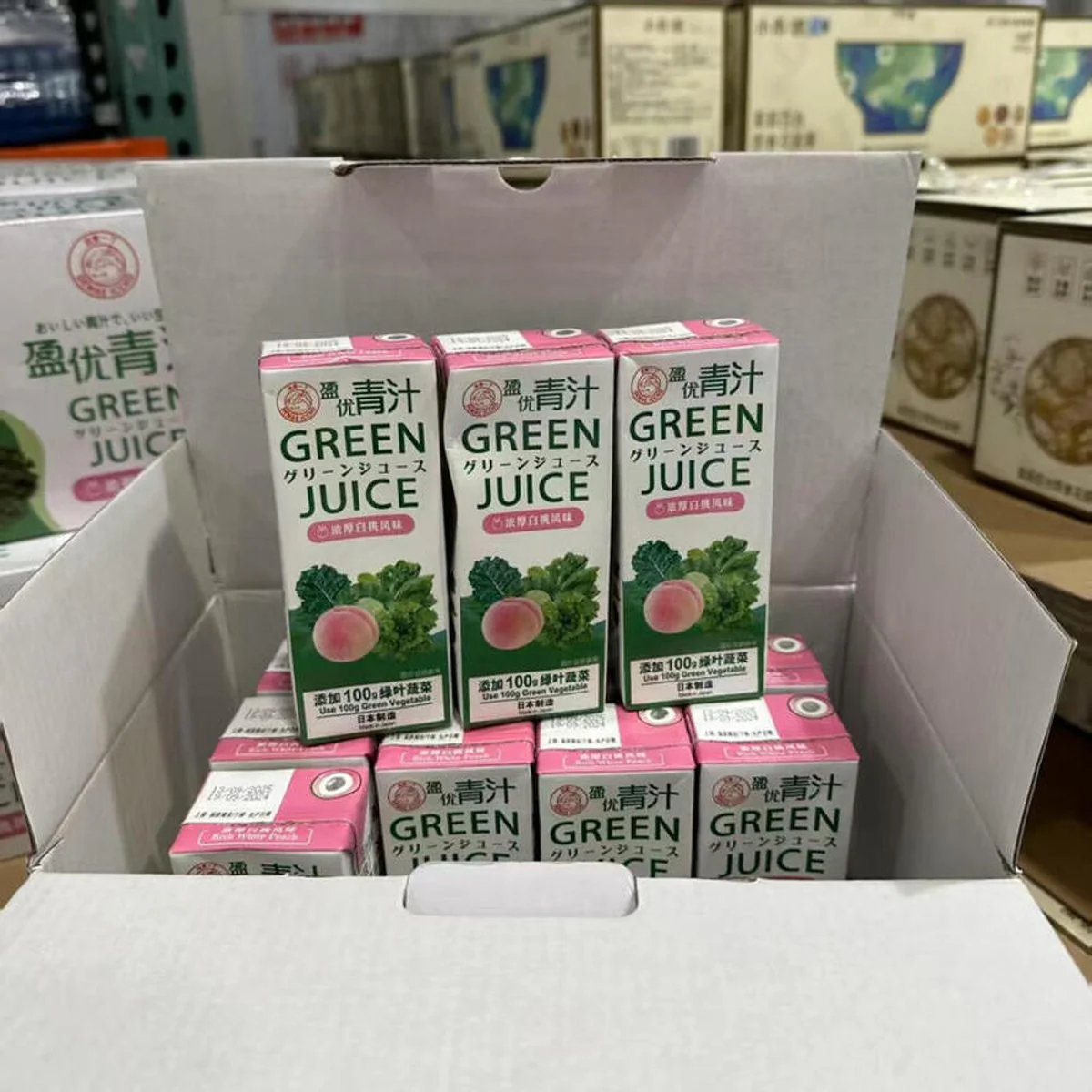 Yingyou Green Juice White Peach Flavour 200ml x 12 – Limited Import - Image 3
