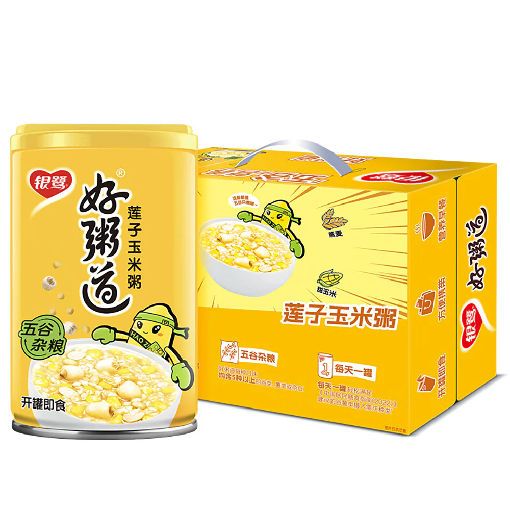 Yinlu Haozhidao Lotus Seed and Corn Congee - 280g x 12 Bottles