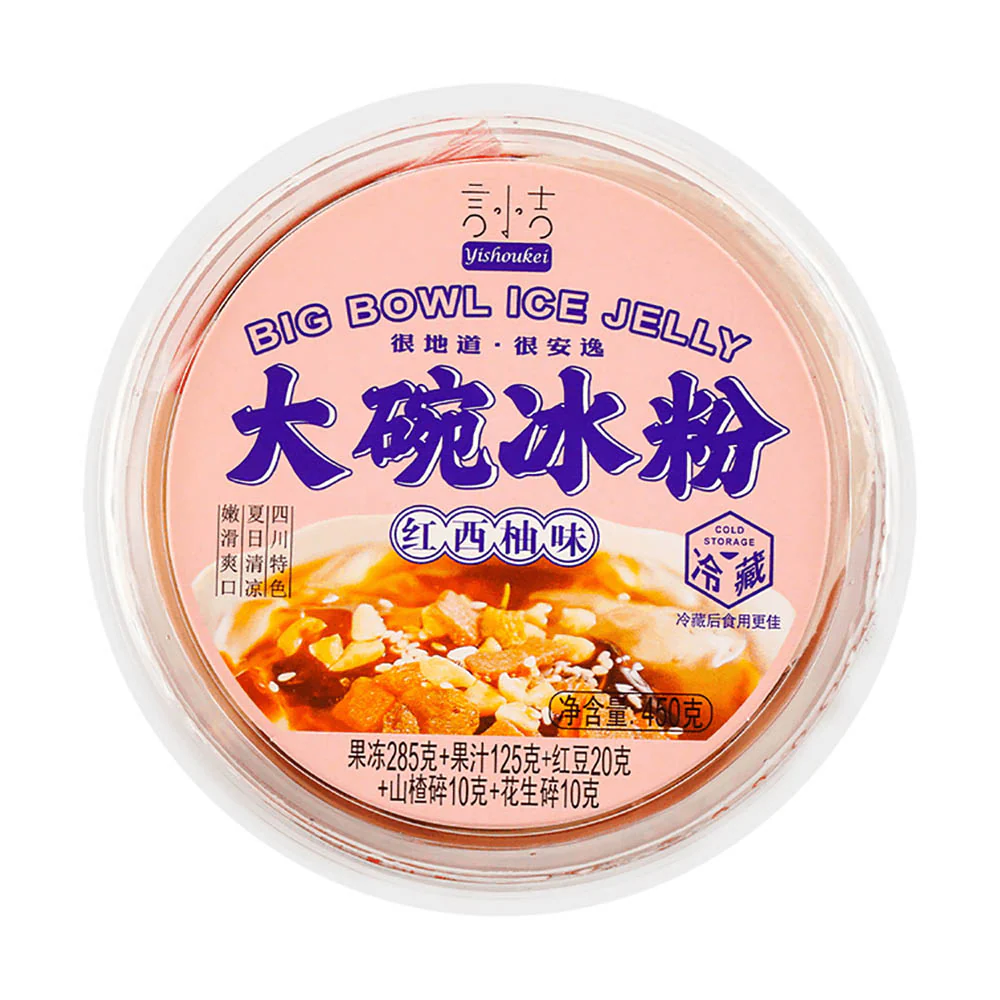 Yishoukei Big Bowl Ice Jelly, Ready-to-Eat, Red Grapefruit Flavor - 450g - Image 5