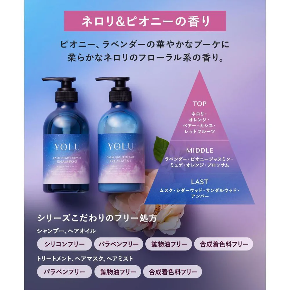 YOLU Calm Night Repair Shampoo 440ml - Night-Time Intensive Repair - Image 5