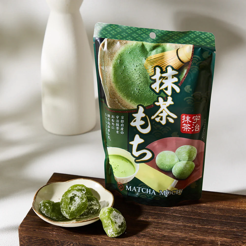Yosegi Uji Matcha Mochi 130g - Japanese Green Tea Rice Cake Bites - Image 3
