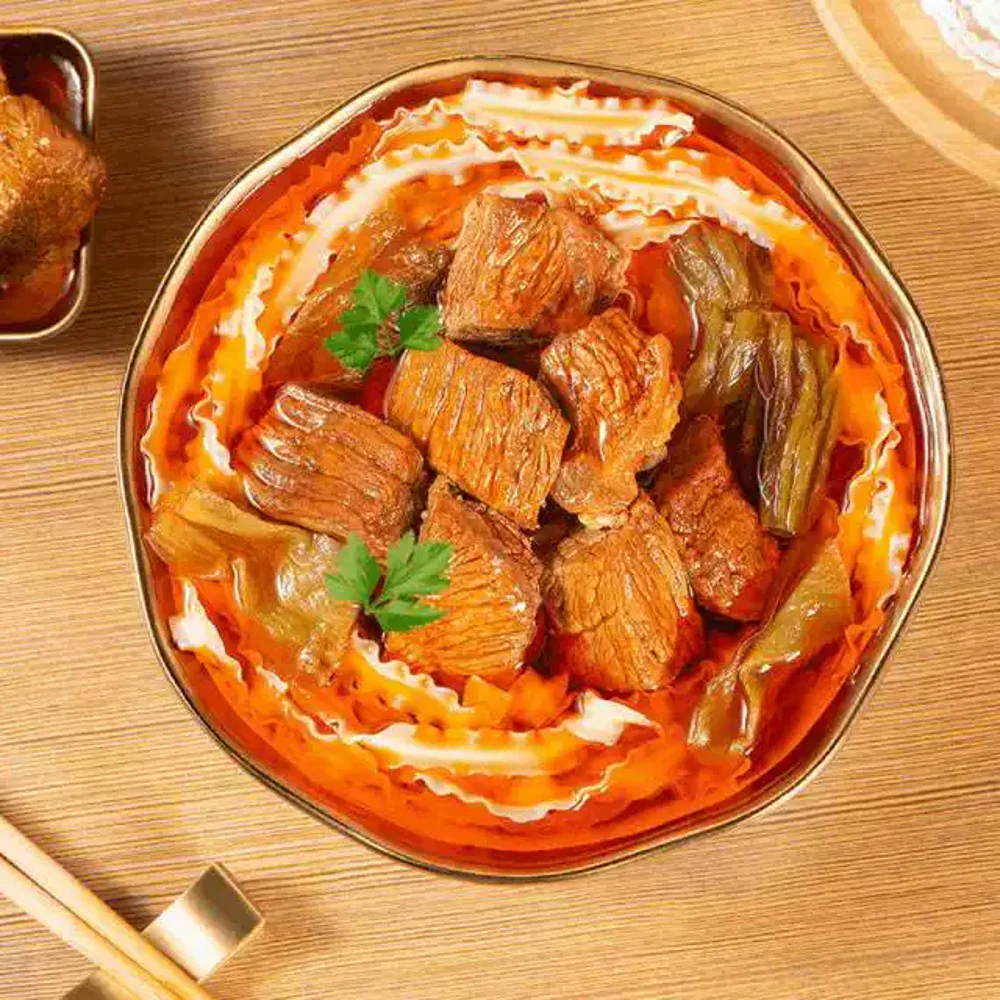 You Ni Yi Mian Premium Tomato Broth Braised Beef Noodles Single-Serve Trial Pack – Limited Import - Image 2