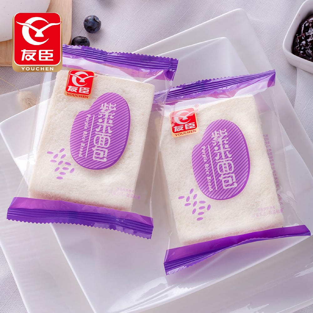 Youchen Purple Rice Bread - 10 Packs, 520g - Image 2