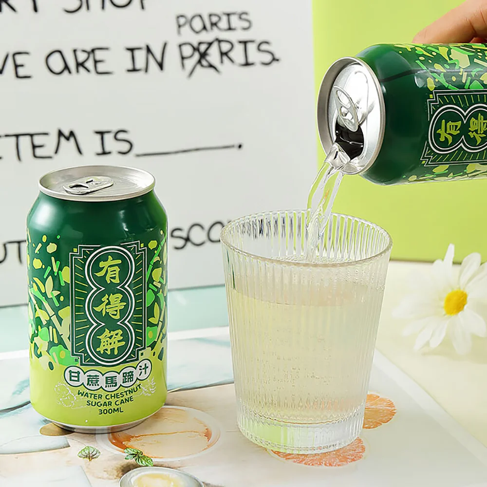 Youdejie Sugar Cane and Water Chestnut Juice - 300ml x 24 Cans - Image 3