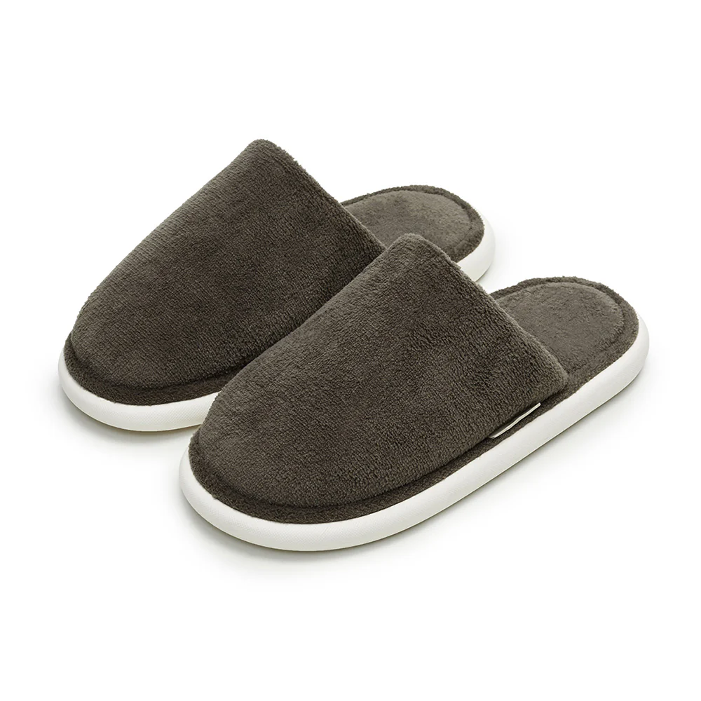 YouDiao Men's Cozy Fleece Slippers - Cocoa Brown, Size 42-43 - Image 4