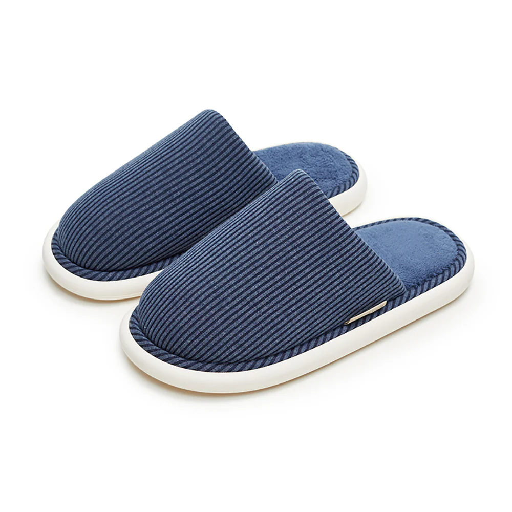 YouDiao Waffle Knit Slippers - Navy Blue, Size 44-45 - Image 5