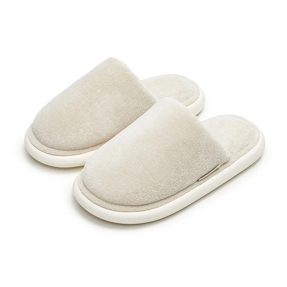 YouDiao Women's Snowflake Cotton Slippers - Cream White, Size 38-39 - Image 4