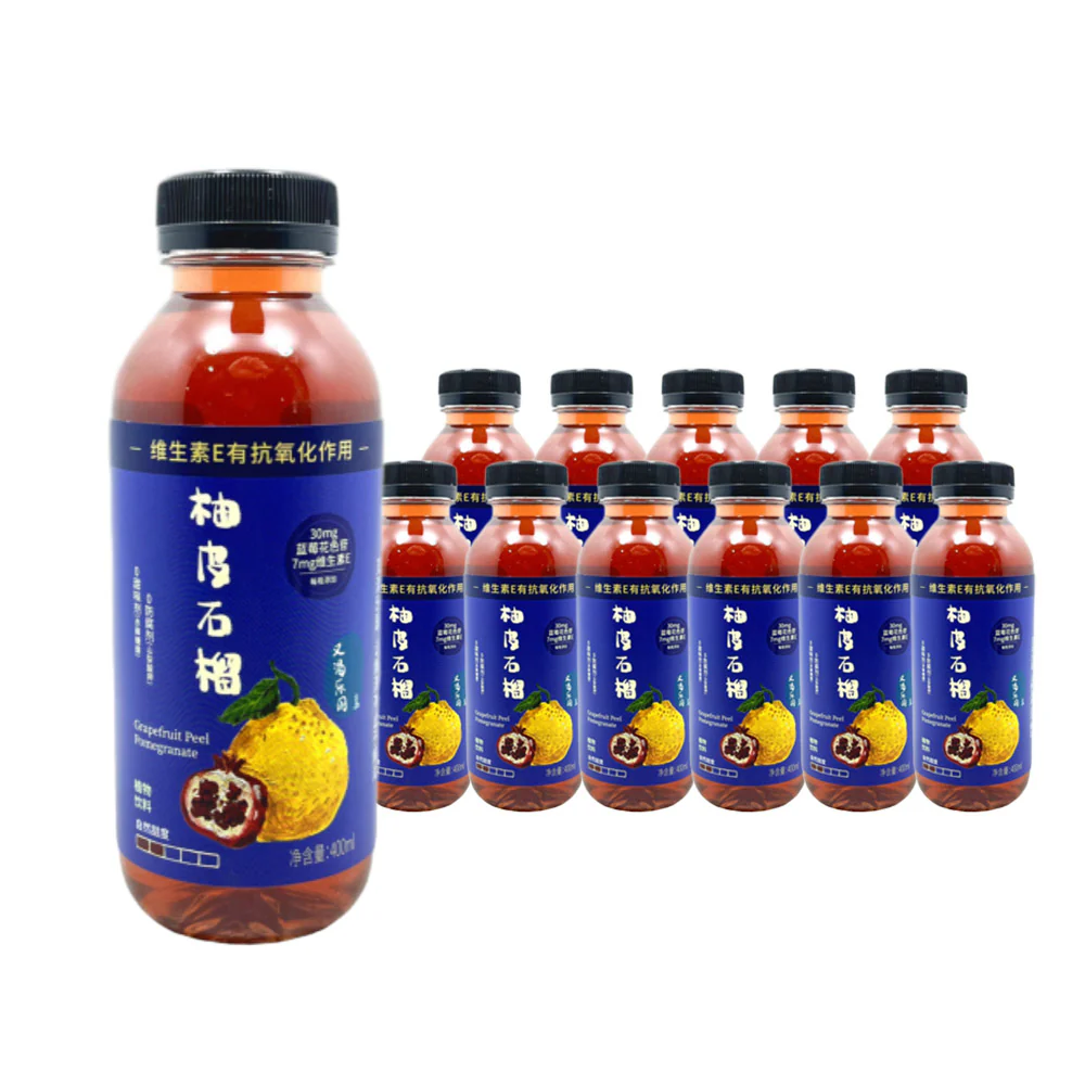 Youke Leyuan Grapefruit Peel & Pomegranate Infused Water – 400ml x 12 Bottles