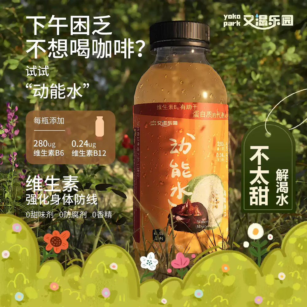 Youke Leyuan Winter Melon & Water Chestnut Drink – 400ml x 12 Bottles - Image 2