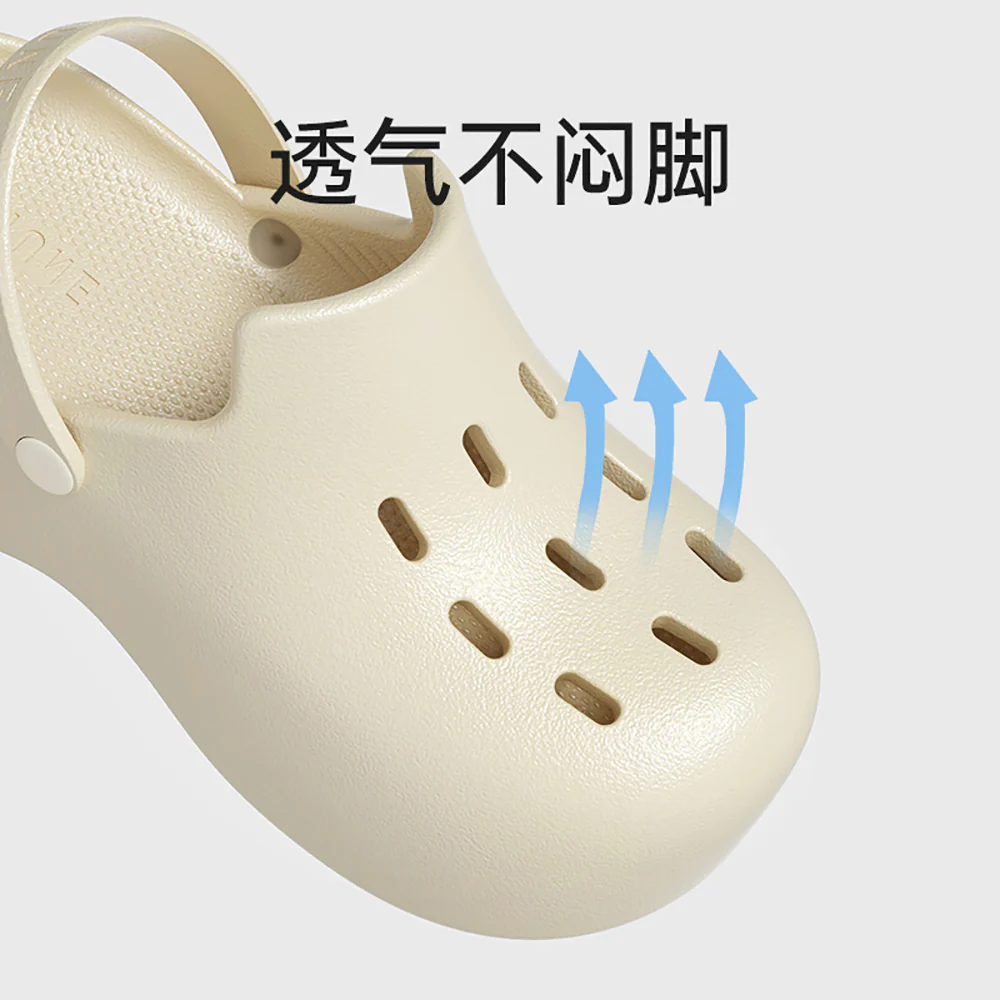 YouTune Thick-Soled Convertible Mules - Cream White, Size 39-40 - Image 4