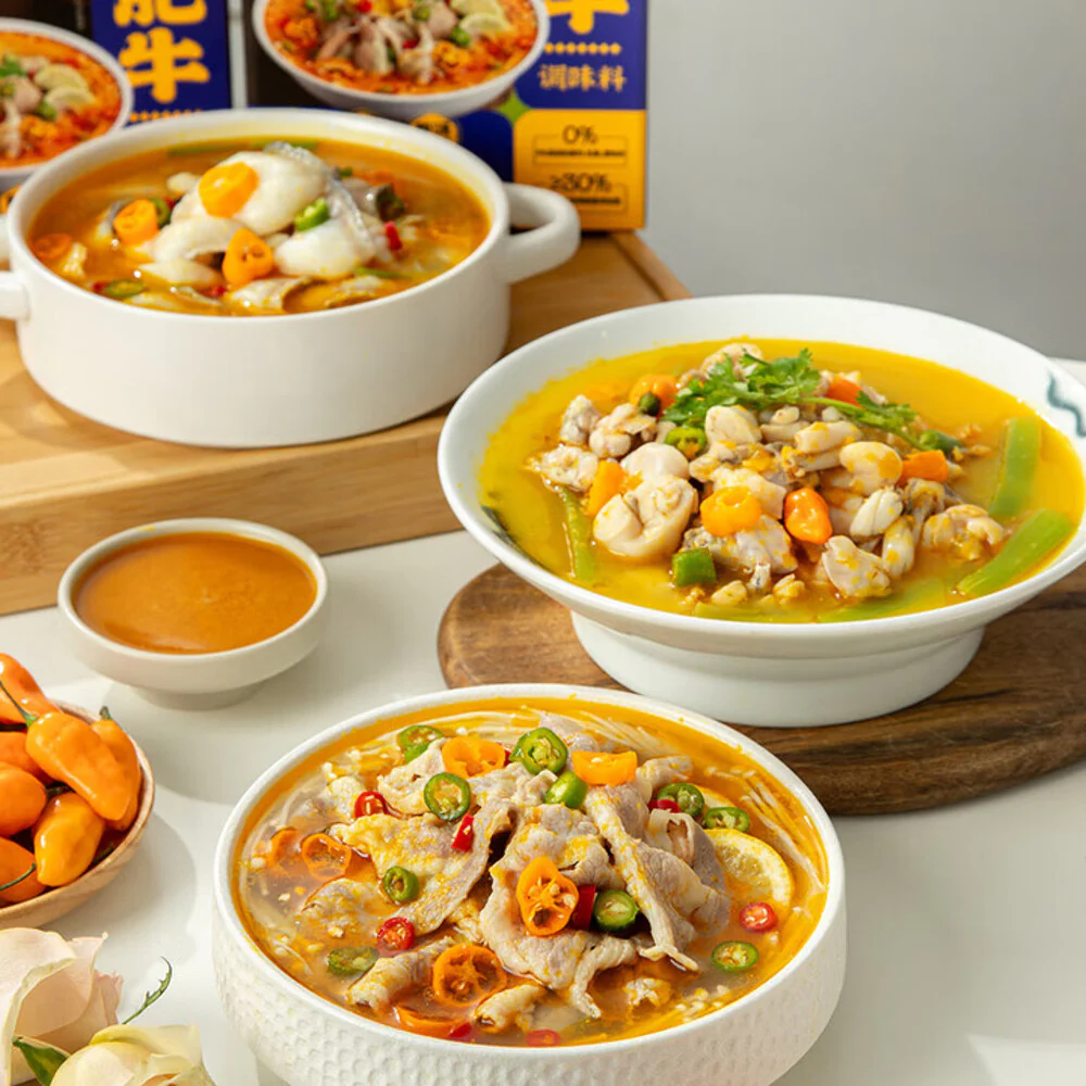 Youyan Youwei Sour Soup Beef Cooking Sauce 110g x 6 - Suan Tang Fei Niu Base – Limited Import - Image 3