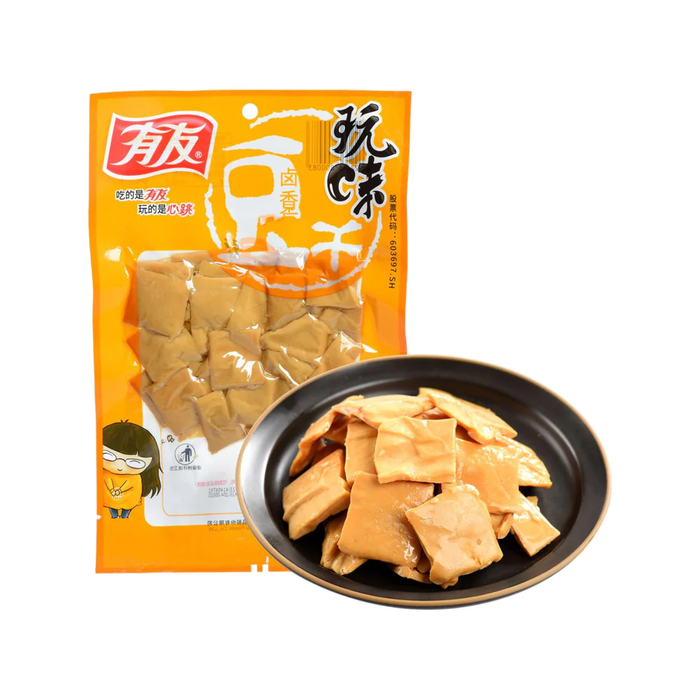 Youyou Braised Tofu Bites 90g – Chinese Marinated Dougan Snack