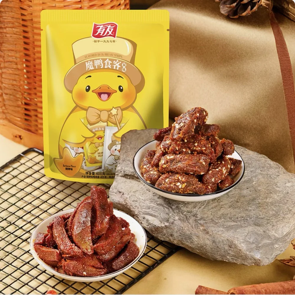 Youyou Magic Duck Breast Strips Twin Flavours 600g – Barbecue & Citrus Peel, Limited Import - Image 2