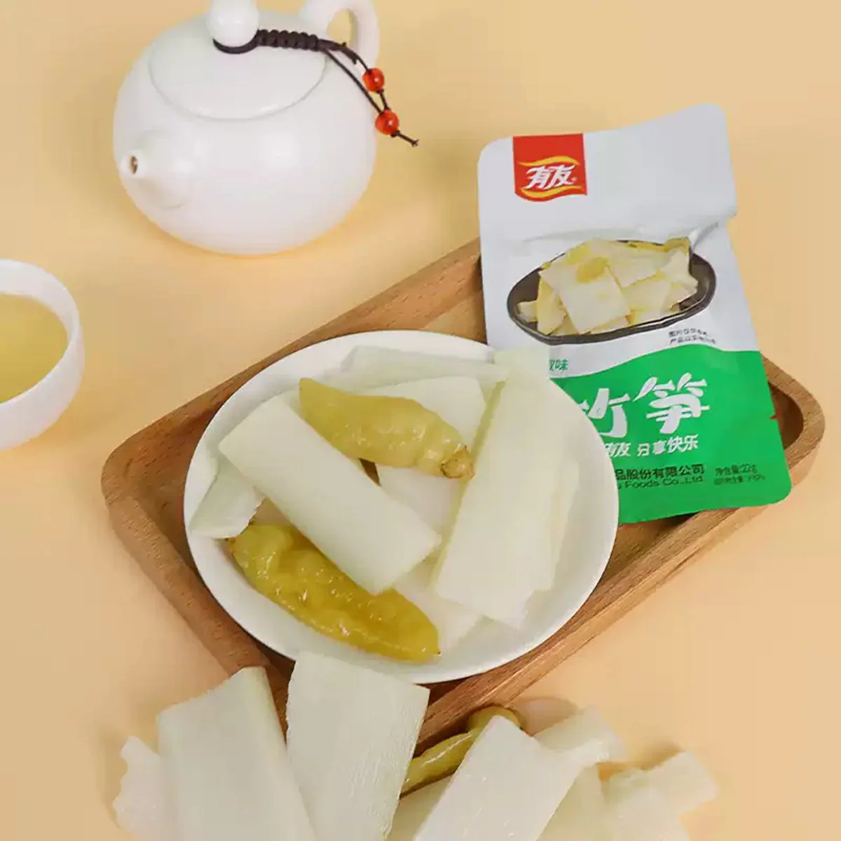 Youyou Pickled Chili Bamboo Shoots 440g - Image 2