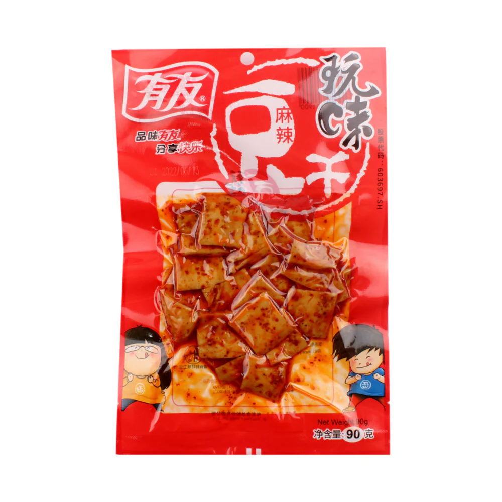 YouYou Spicy Mala Tofu Snack (Dougan) 90g