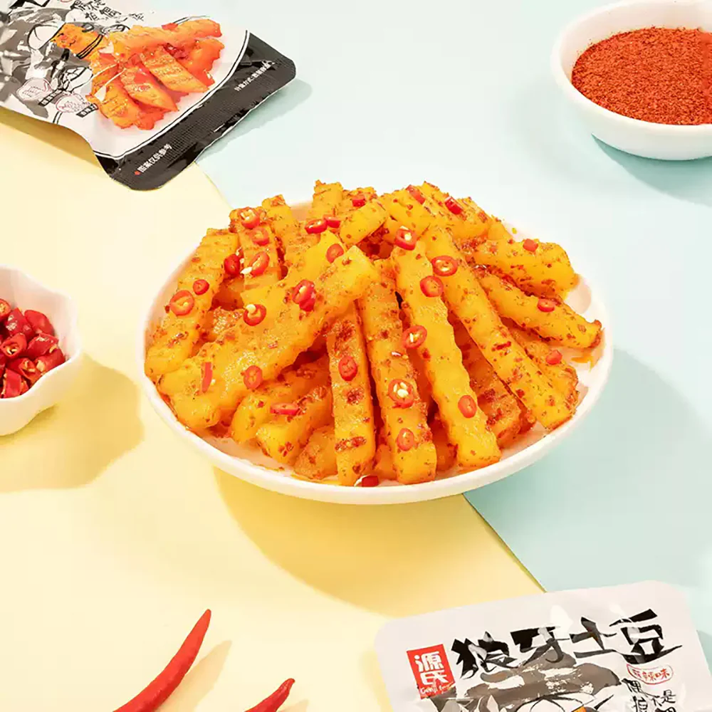 YuanShi Spicy Wolf Tooth Potato - 120g - Image 3