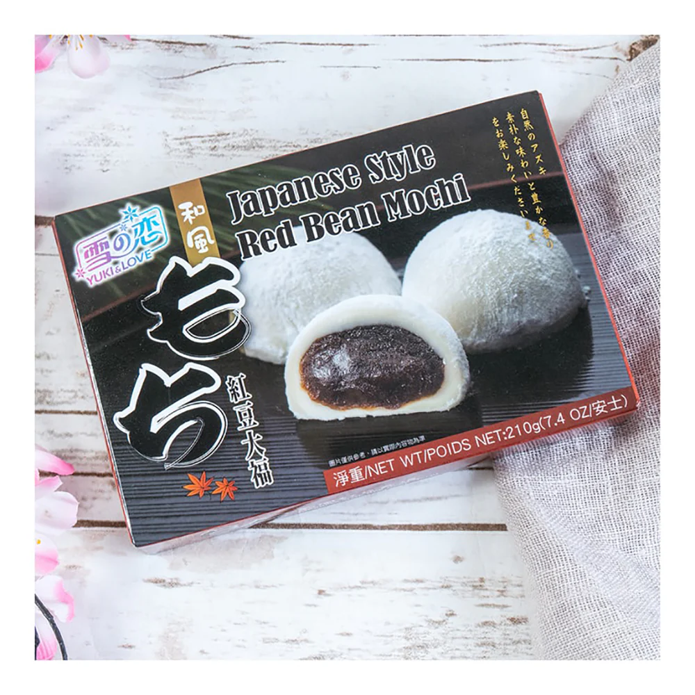 Yuki & Love Japanese Style Red Bean Mochi - 210g - Image 4