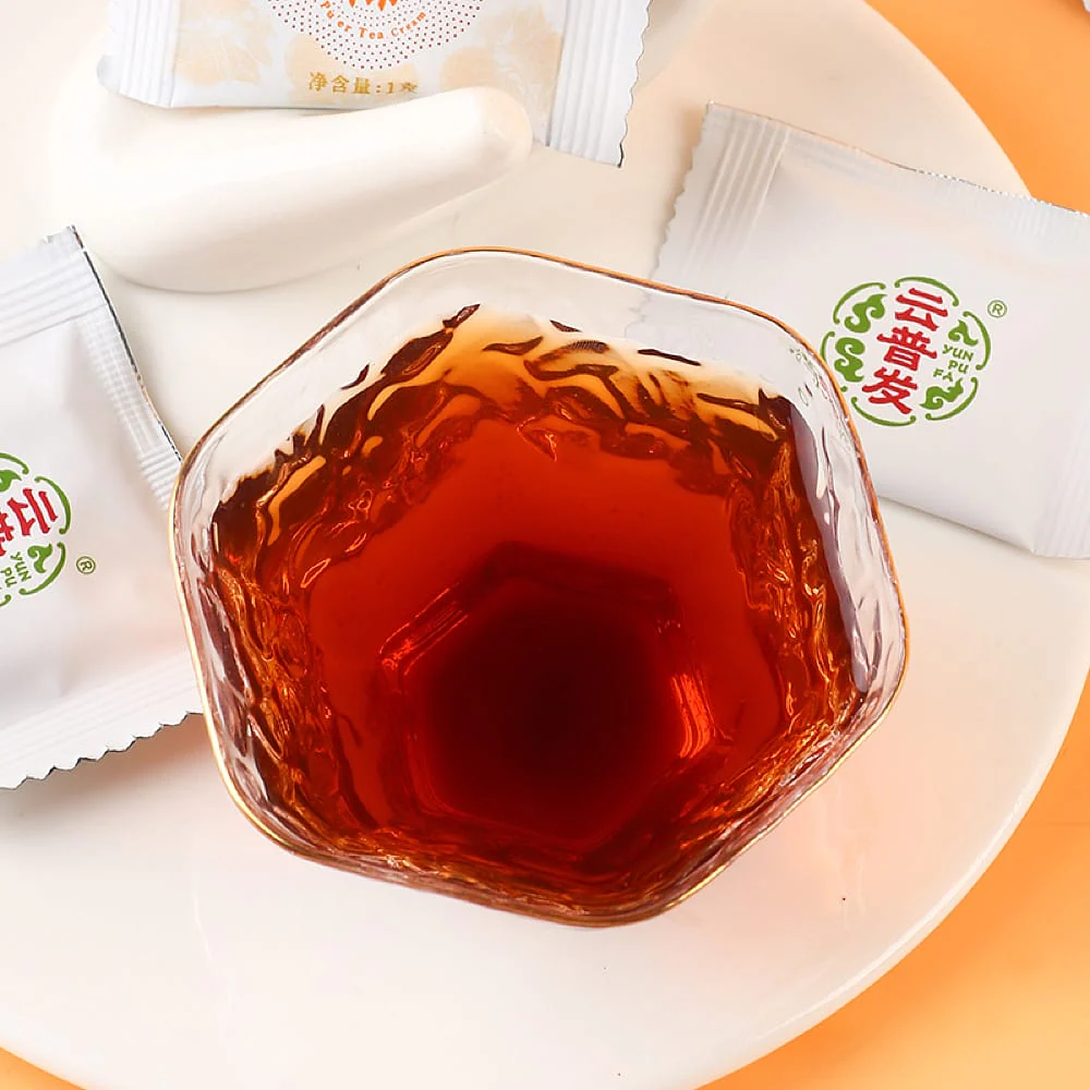 Yun Pu Fa Tian Chen Pu'er Tea Cream - Portable Pack, 0.5g*28 Bags - Image 3