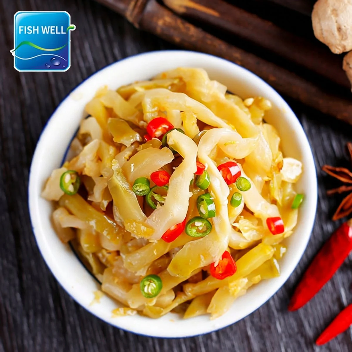 Yuquan Double Pepper Crunchy Preserved Vegetables - 80g x 4 - Image 3
