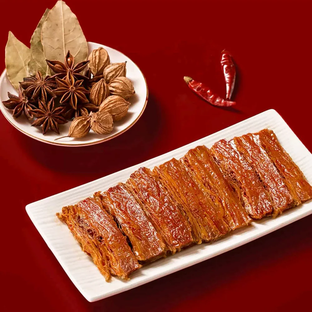 Zhang Fei Spicy Beef Rib Slices – 4 Packs, Total 600g - High-Protein Chinese Jerky Snack - Image 4