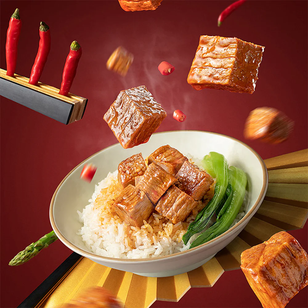 Zhangfei Spicy Braised Chunky Beef 170g - Ready-to-Eat Braised Beef for Noodles & Rice - Image 3