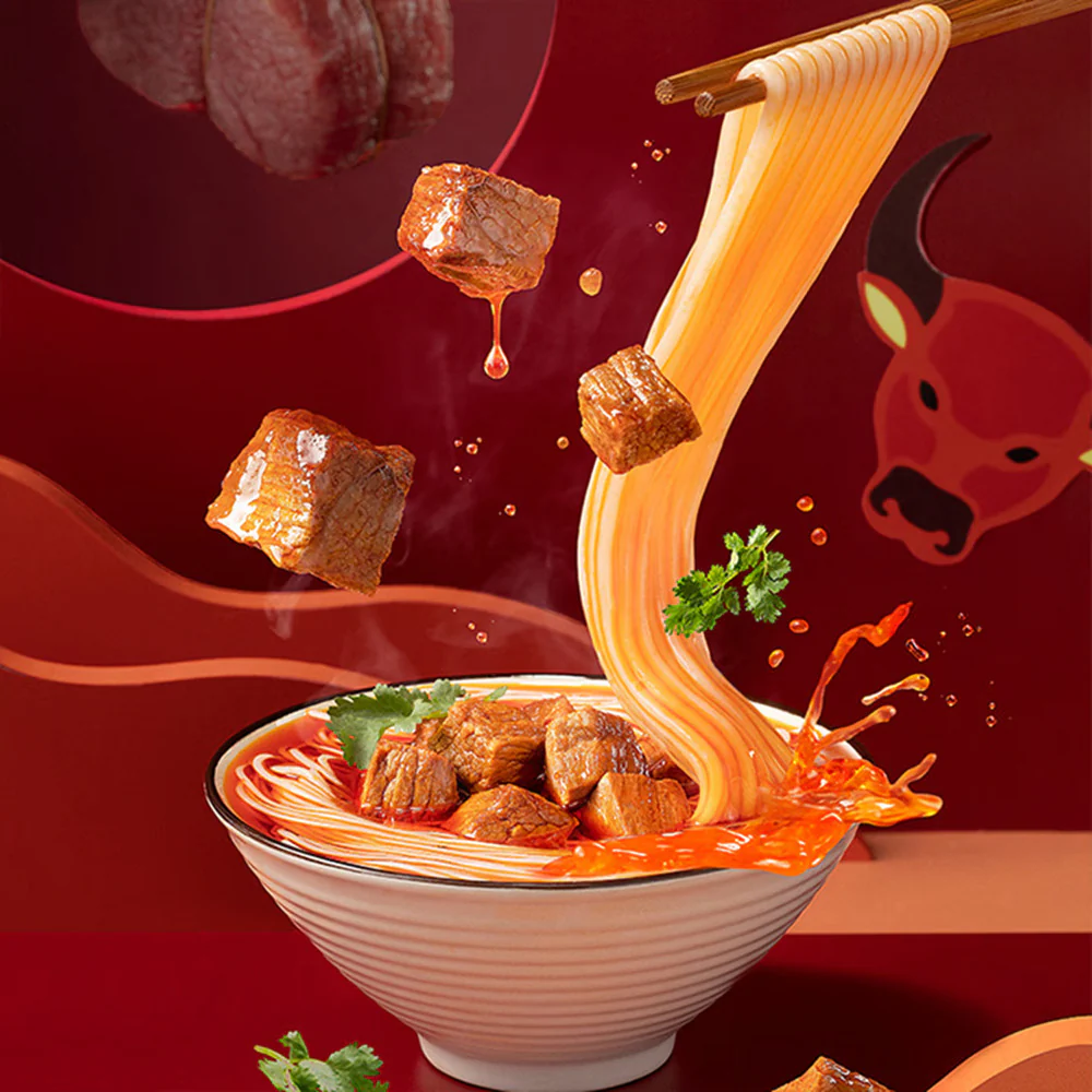 Zhangfei Spicy Braised Chunky Beef 170g - Ready-to-Eat Braised Beef for Noodles & Rice - Image 4