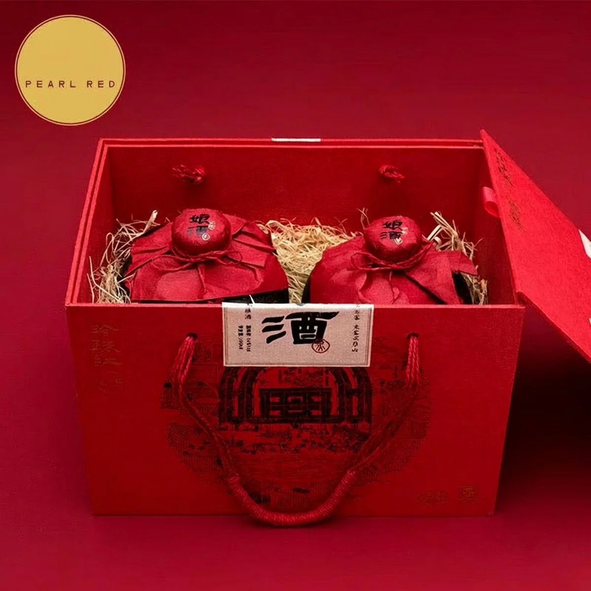 Zhenzhu Hong Hakka Rice Wine Gift Set 14% 500ml x 2 Bottles - Image 4