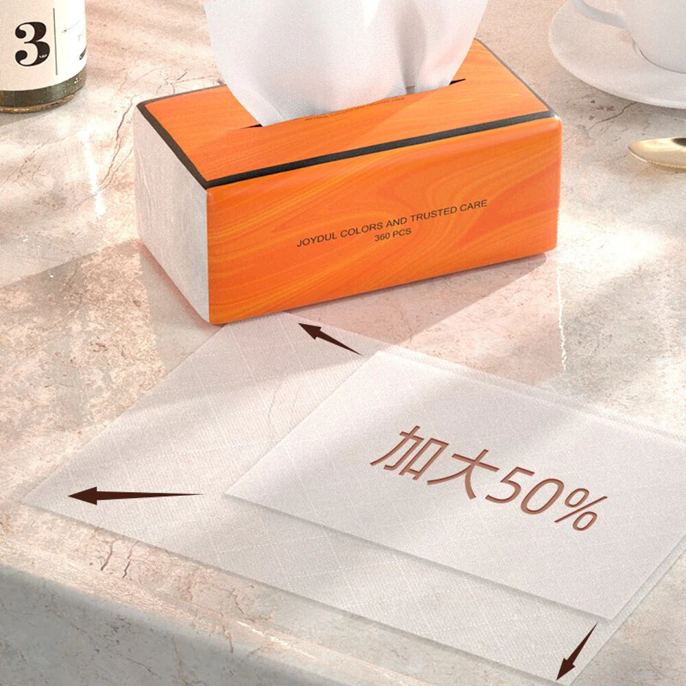 ZhiHu Cheerful 4-Ply Embossed Facial Tissues - 90 Sheets x 10 Packs - Image 3