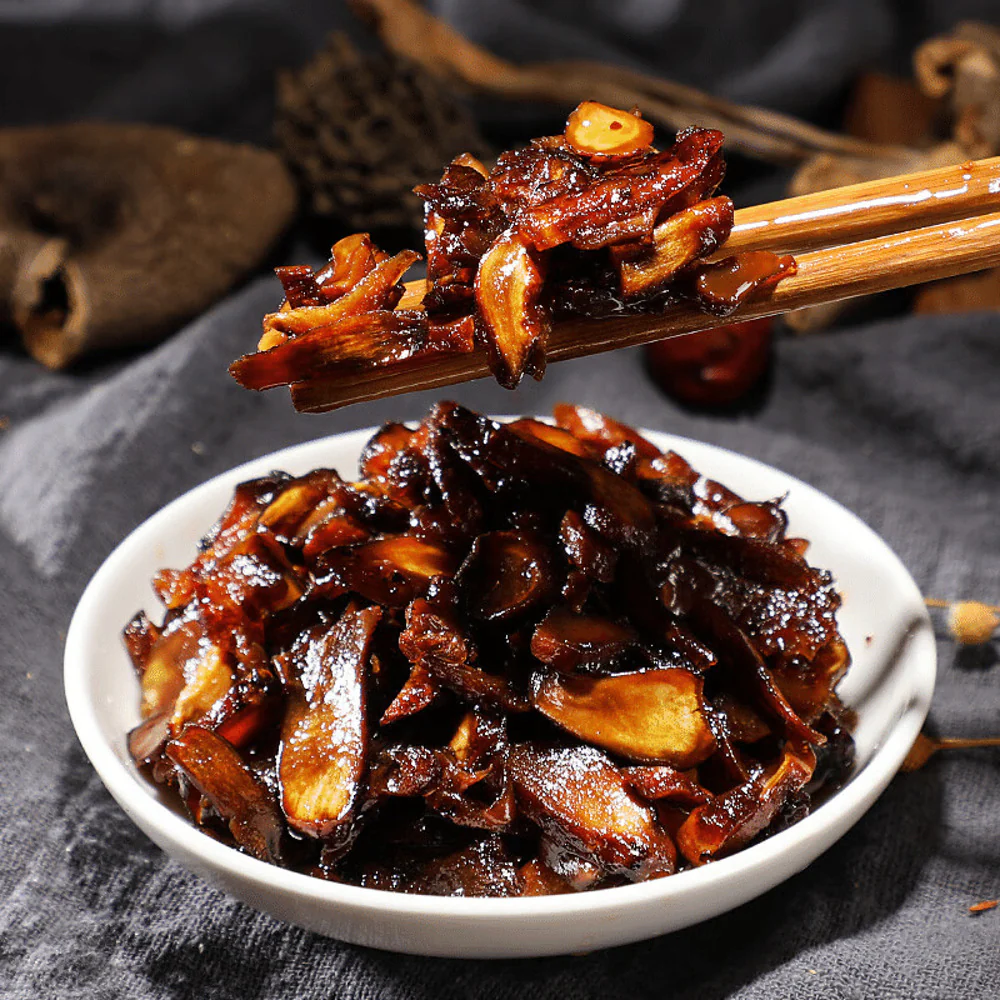 Zhishanye Matsutake Mushrooms in Oil 280g - Savoury Mushroom Condiment for Rice & Noodles - Image 2
