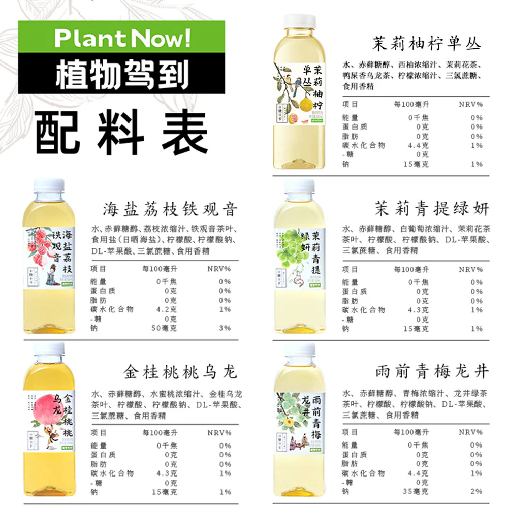 Zhiwu Jiadao Jasmine Pomelo Lemon Dancong Tea Drink 500ml - Image 4