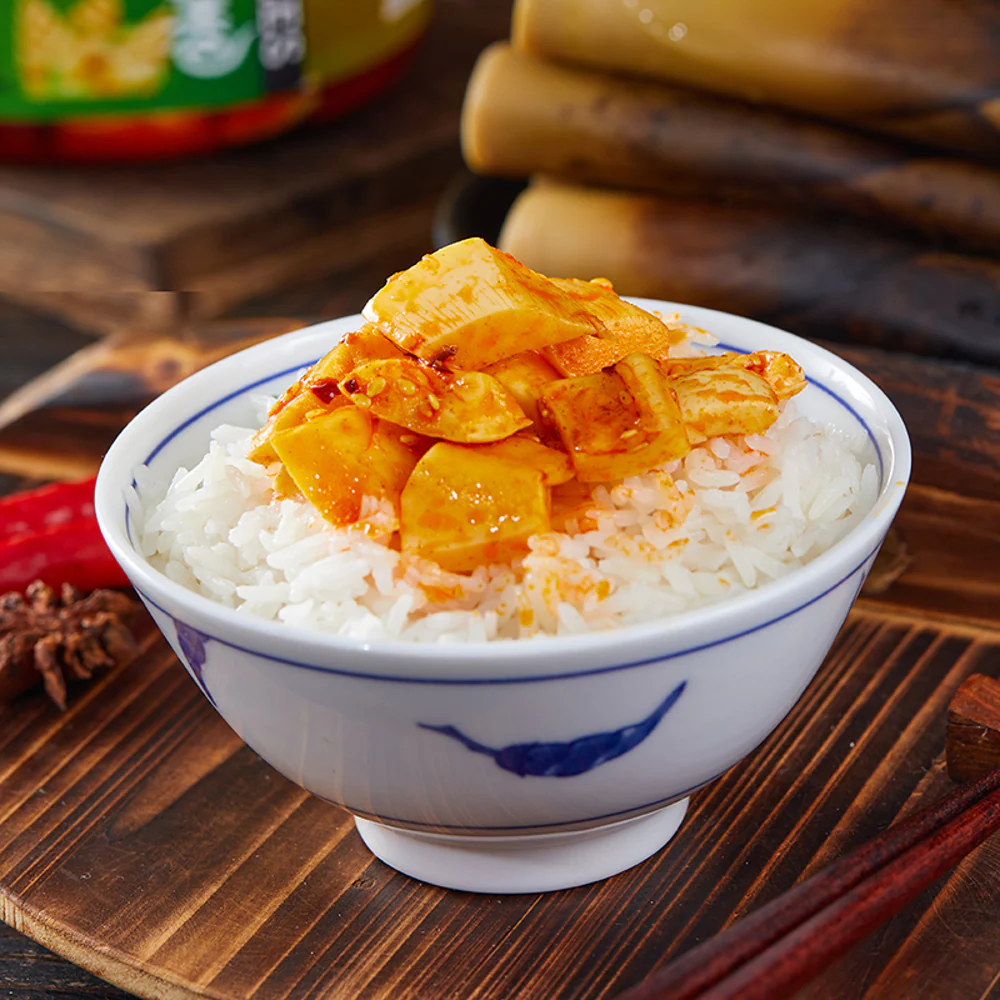 ZhiZhiXiang Crispy Pickled Bamboo Shoot Cubes - 380g - Image 4