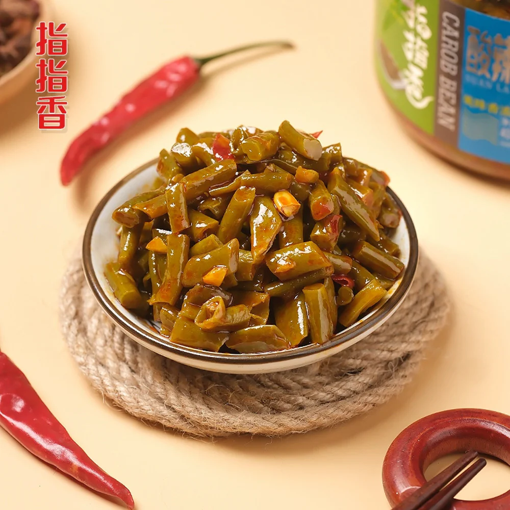 Zhizhixiang Sour & Spicy Pickled Long Beans 400g - Chinese Yardlong Bean Pickles - Image 3