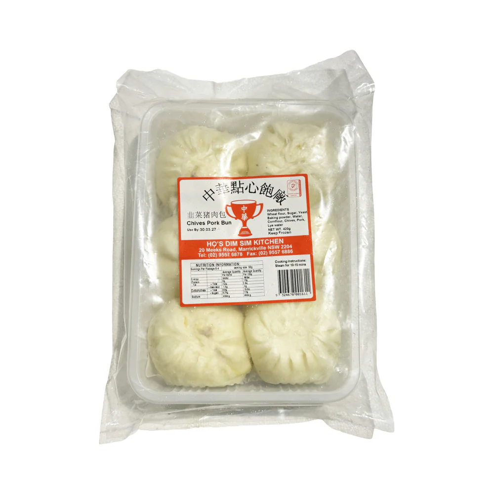 Zhonghua Dim Sum Frozen Chive & Pork Buns 6 Pack 420g - Image 2