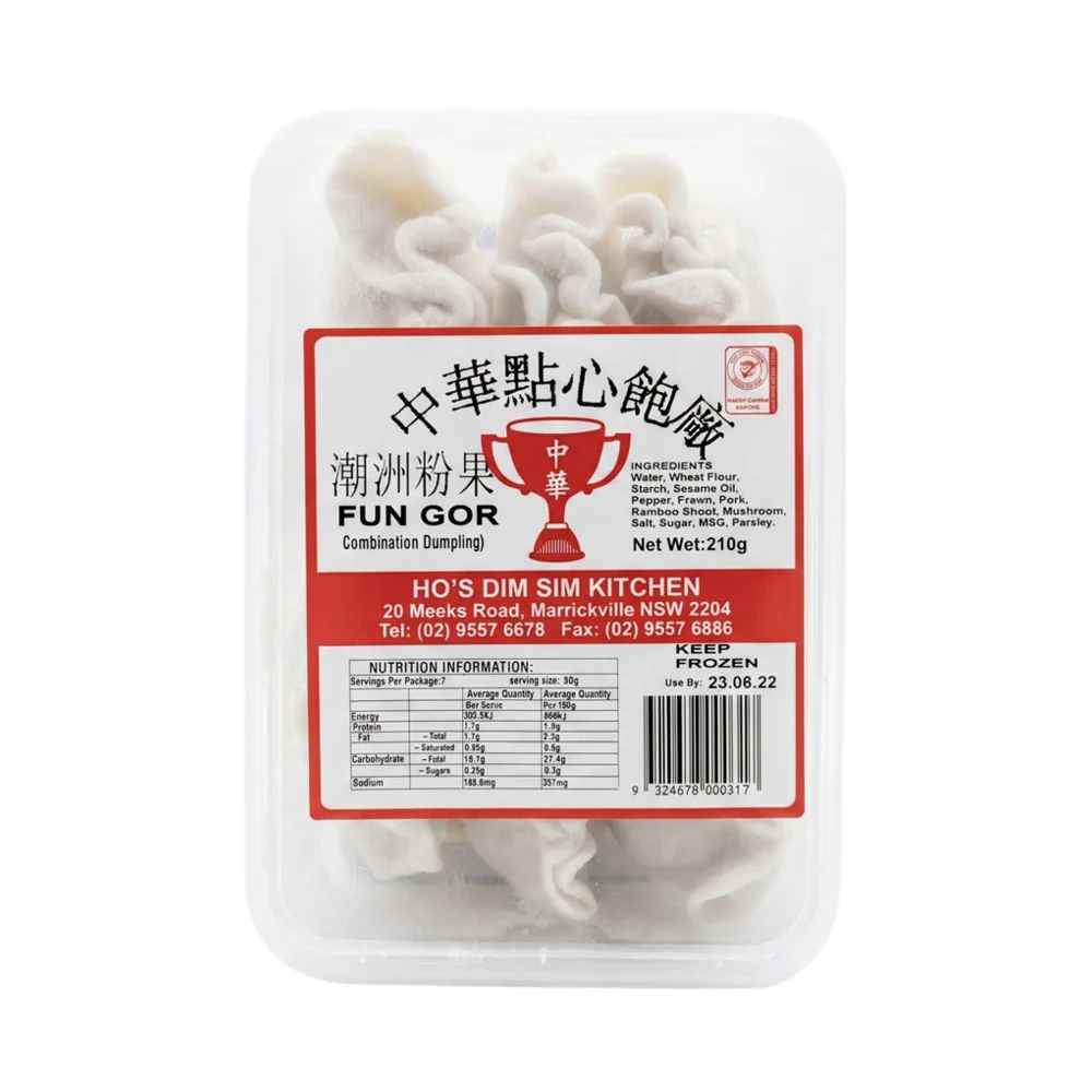 Zhonghua Dim Sum Frozen Teochew Fun Gor Dumplings 6 Pieces 210g - Teochew Crystal Dumplings - Image 2