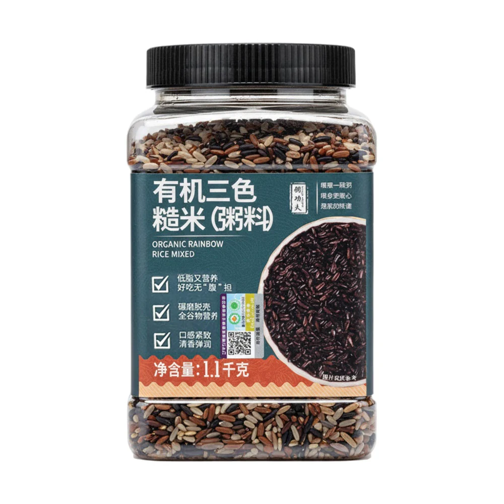 Zhou Gongfu Organic Three-Colour Brown Rice Congee Mix 1.1kg – Limited Import