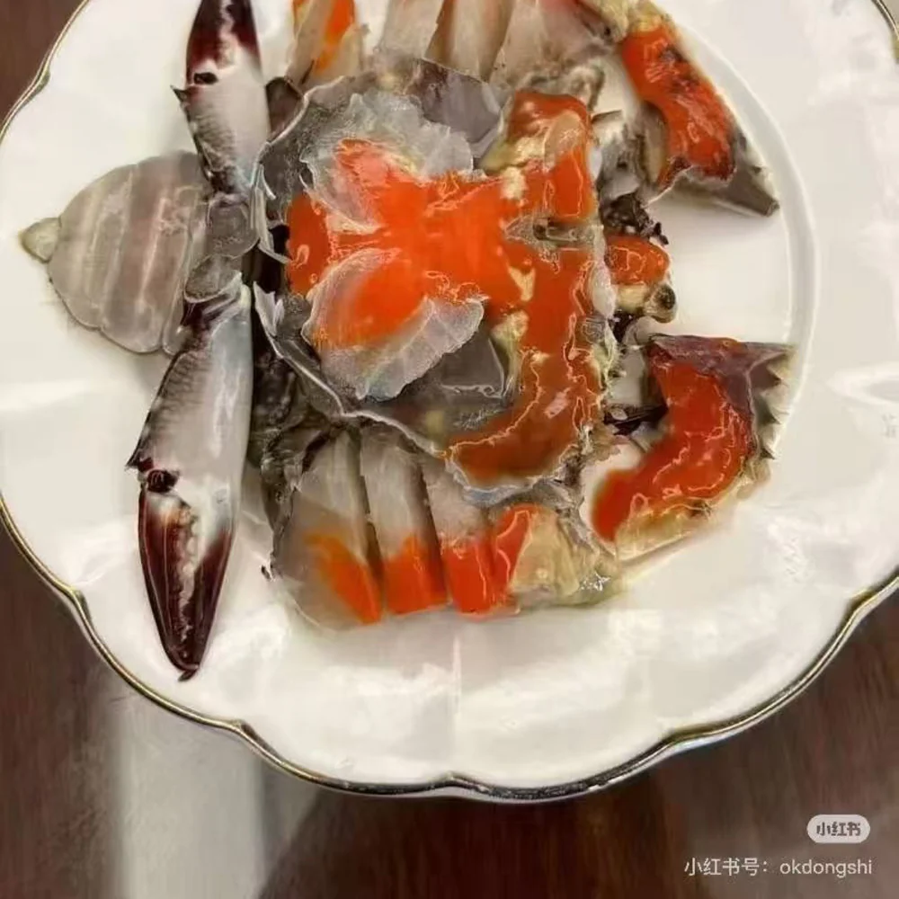 Zhoushan Roe-On Raw-Marinated Blue Swimming Crab (Salty) – Frozen 200g - Image 3